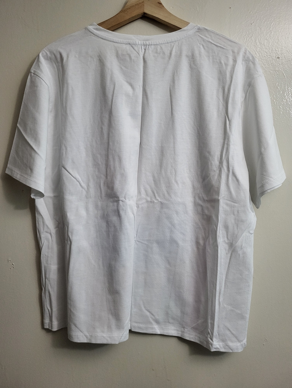 ZARA White Graphic Summer Illustration Tee - Blue Puff Sleeve Pink Accent Large - Picture 2 of 5